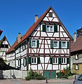 * Nomination Timber framing in Leonberg, southern Germany --Harke 15:46, 11 October 2009 (UTC)} * Promotion Good, although I would crop more of the blue sky above in order to center the house better within the image frame. The car in the right lower corner does not disturb me. --Johannes Robalotoff 18:47, 11 October 2009 (UTC). Done --Harke 20:32, 11 October 2009 (UTC)