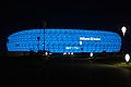 * Nomination Allianz Arena lighting in blue, Munich, Germany --Tfioreze 18:28, 25 October 2009 (UTC) * Decline Sorry, but not sharp, too much noise and large parts are too dark. --Berthold Werner 18:05, 26 October 2009 (UTC)