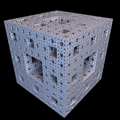 * Nomination Menger Sponge after 6 iterations. preview limitation :-( - --Niabot 16:27, 30 September 2009 (UTC) * Decline To get there click here File:Menger-Schwamm-6-iterations.png --Relic38 19:02, 30 September 2009 (UTC)  Oppose Very interesting, but the perspective distortion spoils it. Could you correct it? Yann 21:30, 30 September 2009 (UTC)